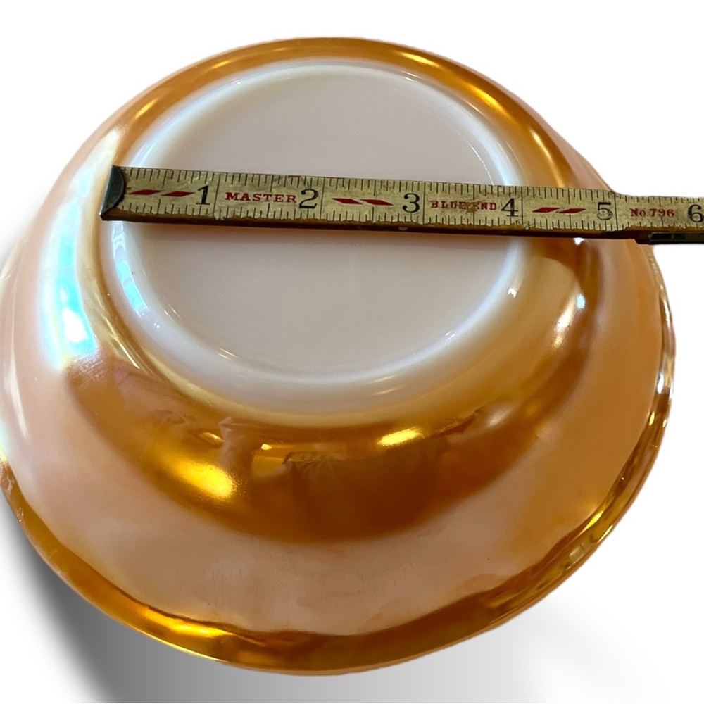 VTG Fire King Peach Lustre Bowl - Picture 8 of 10